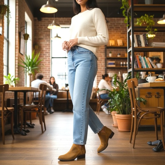 Vince Camuto Shoes - Vince Camuto Women Pranika Seed Brown True Suede Perforated Bootie Boot 9.5 EU41